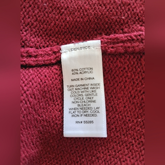 Express Women's Red Crew Neck Sweater Back Lace Up Medium - Picture 4 of 8